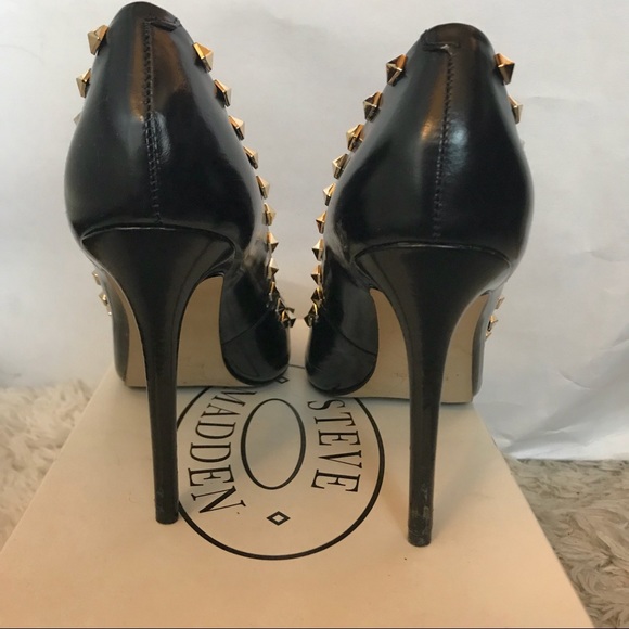 NIB - Steve Madden Proto-S Black/Gold Pumps - Picture 5 of 6